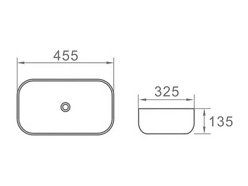 Vasque à poser rectangulaire en céramique CUARTO 3 coloris 45.5 x 32.5 cm Blanc brillant