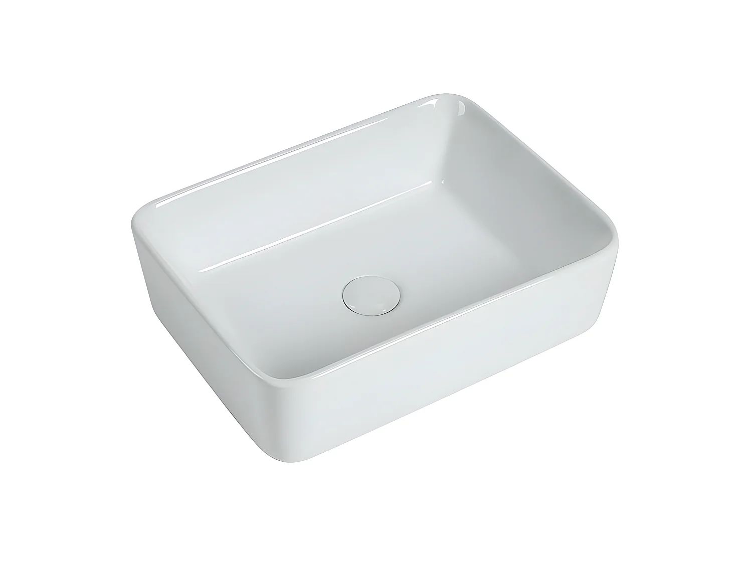 Aufsatzwaschbecken aus glasierter Keramik CORDOBA 48x37 cm