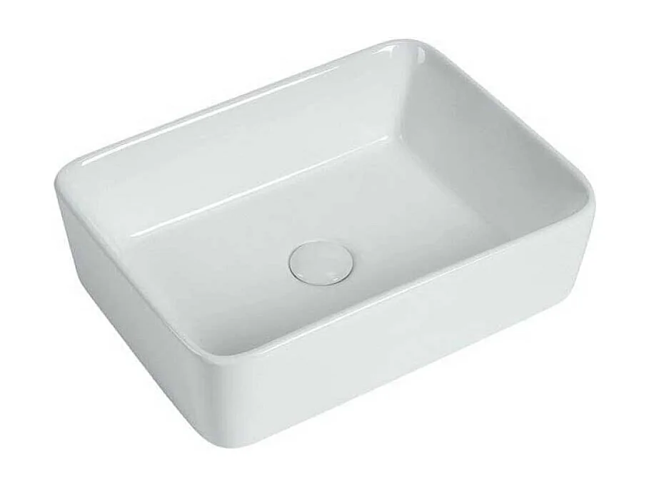 Aufsatzwaschbecken aus glasierter Keramik CORDOBA 48x37 cm