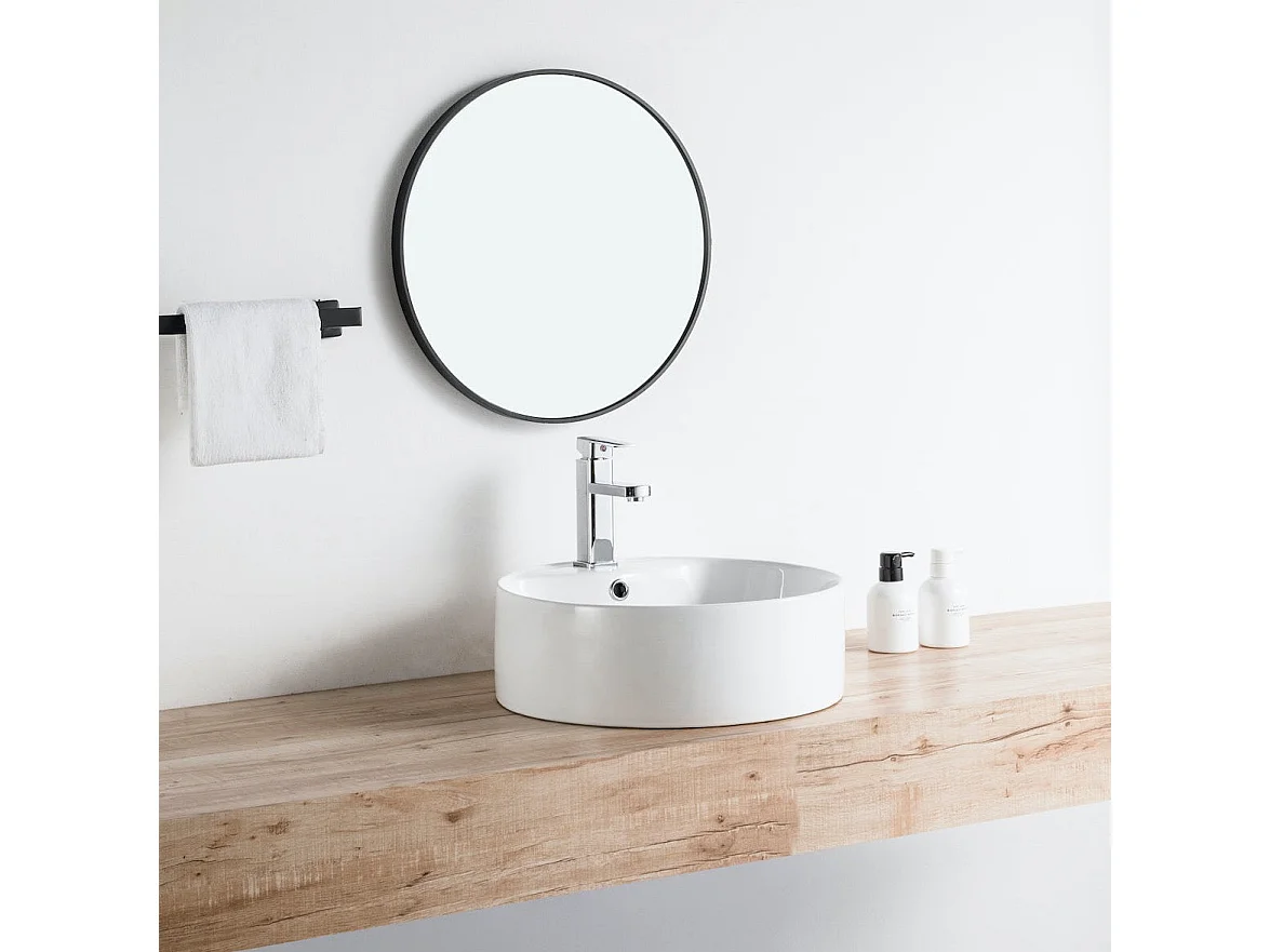 Vasque à poser ronde en céramique VARRIA Ø46 cm