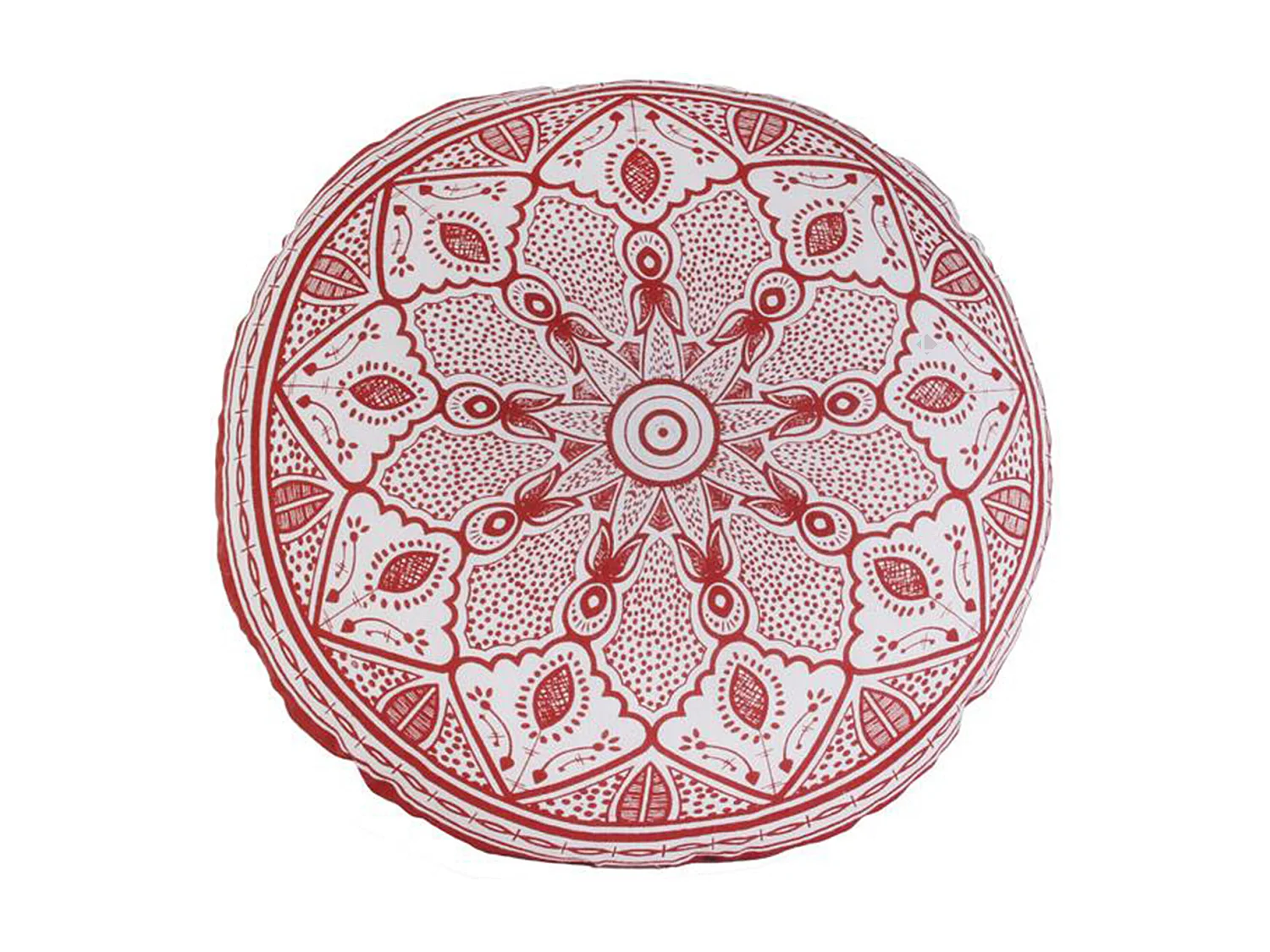 Coussin rond 40 cm MANDALA orange