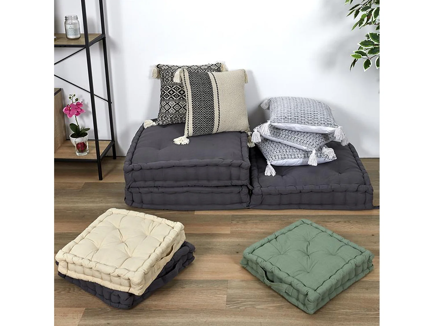 Coussin 40x40 cm CHENNAI beige