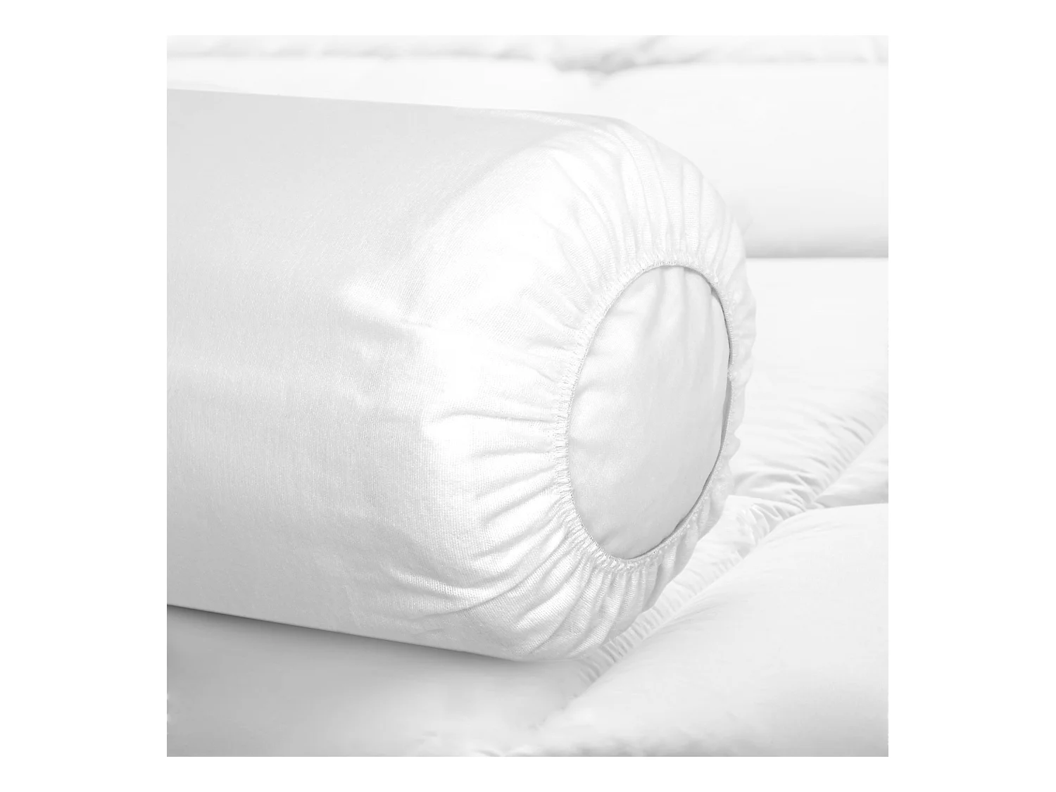 Housse de protection de traversin imperméable 220 cm ARNON molleton coton contrecollé polyuréthane