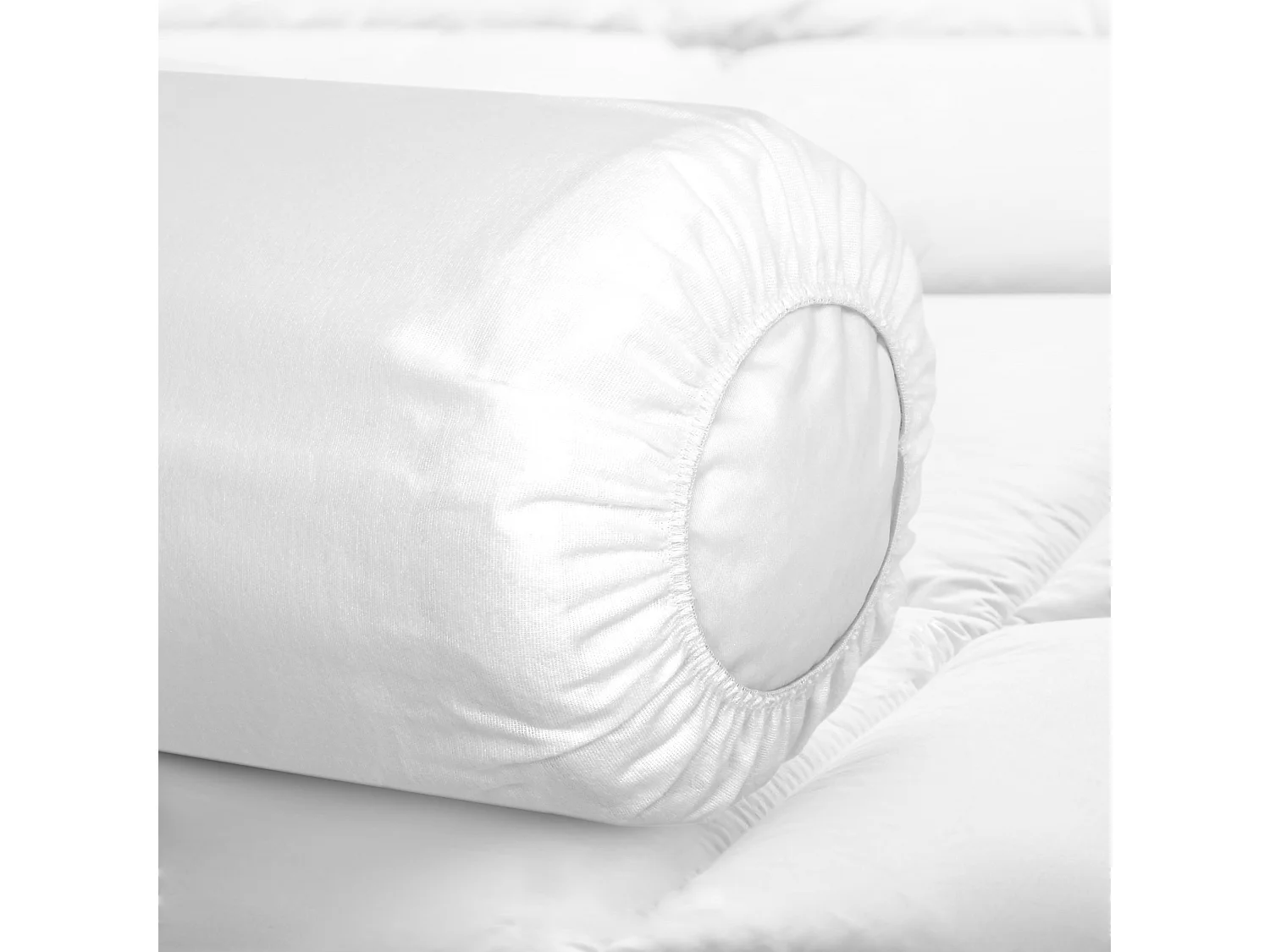 Housse de protection de traversin imperméable 70 cm ARNON molleton coton contrecollé polyuréthane