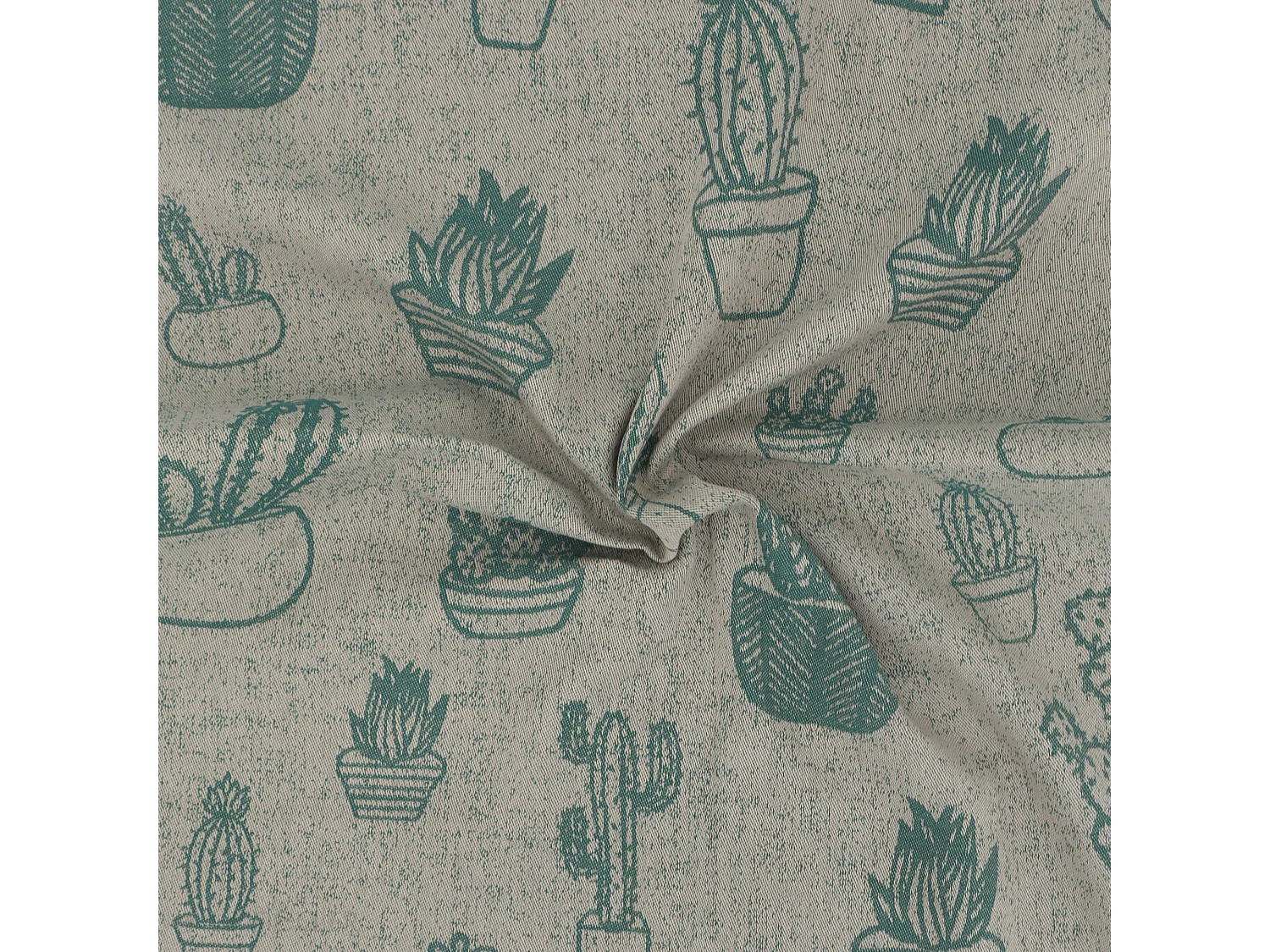 Lot de 2 torchons de cuisine toile 50x70 cm coton CACTUS vert