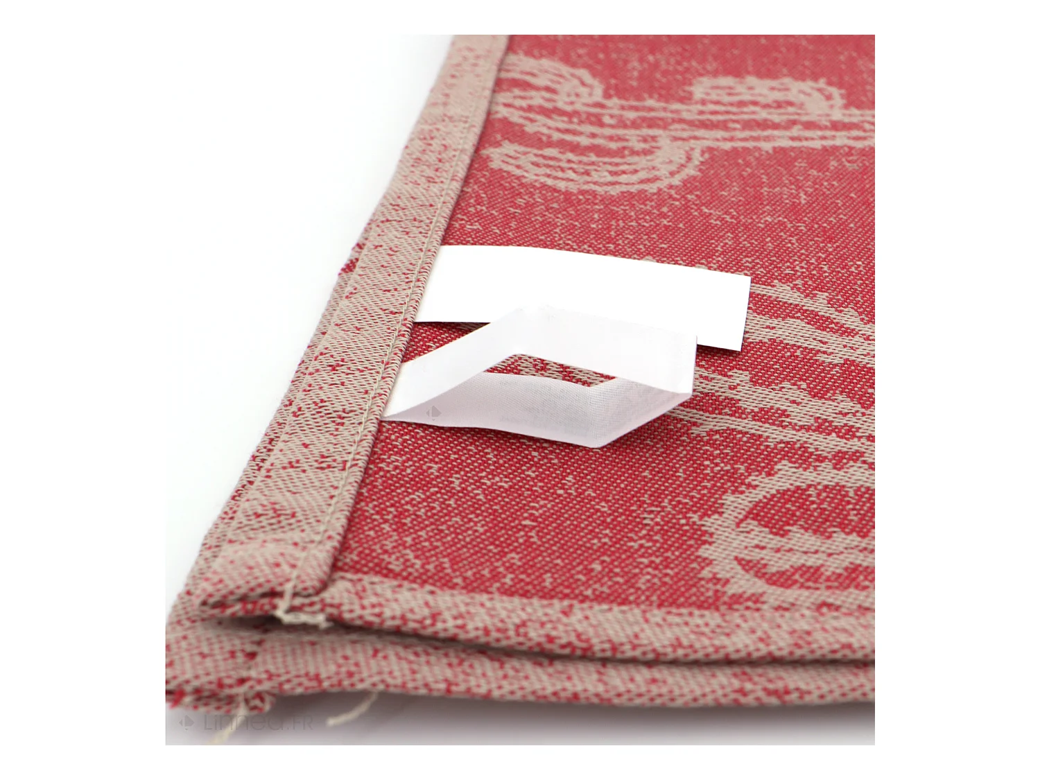 Lot de 2 torchons de cuisine toile 50x70 cm coton CACTUS rouge