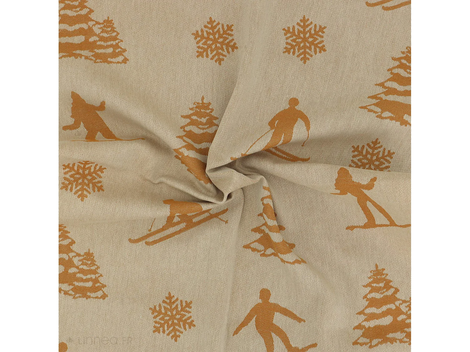 Lot de 2 torchons de cuisine toile 50x70 cm coton SKI jaune