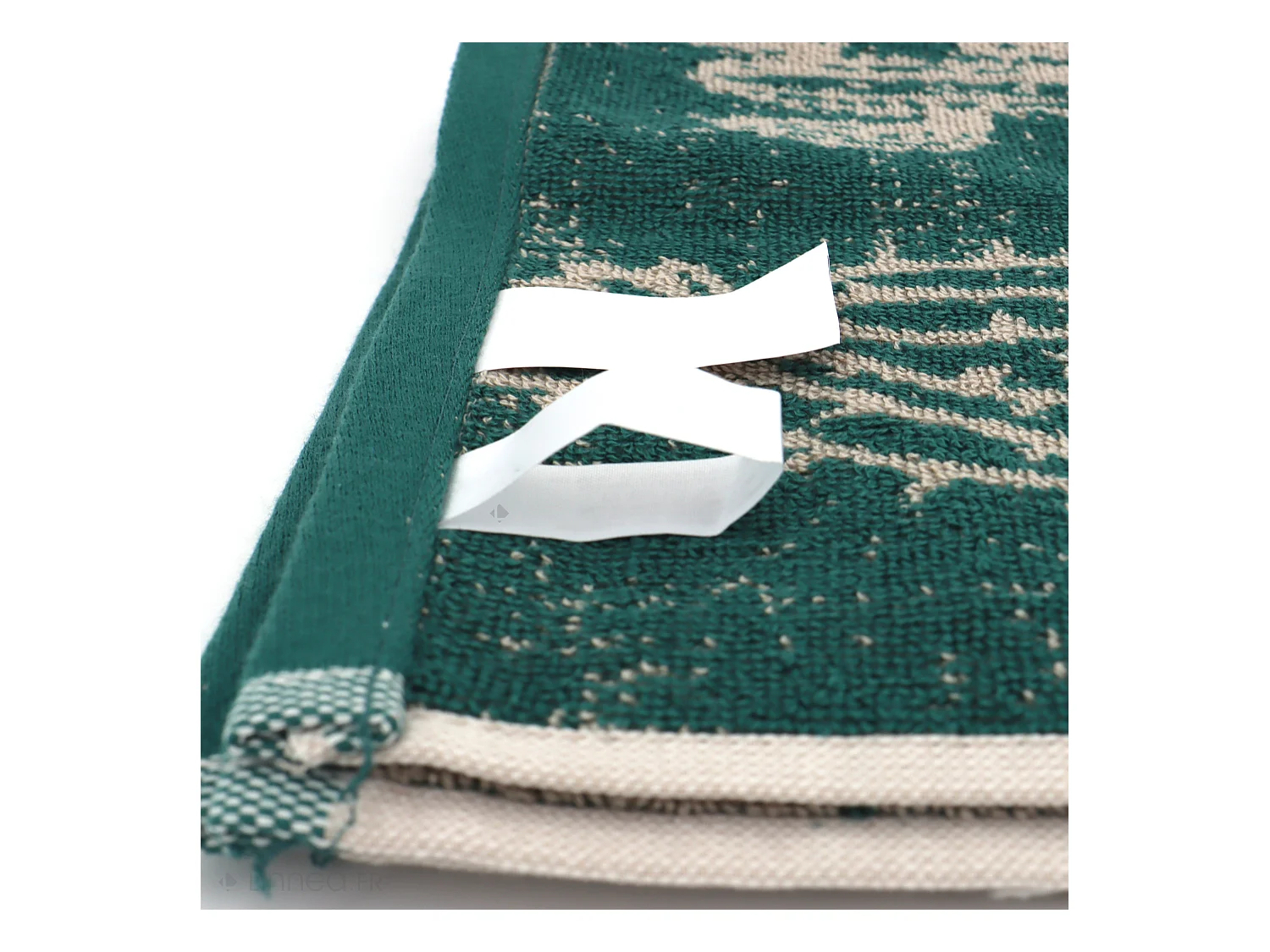 Lot de 2 torchons de cuisine éponge 50x50 cm coton CACTUS vert