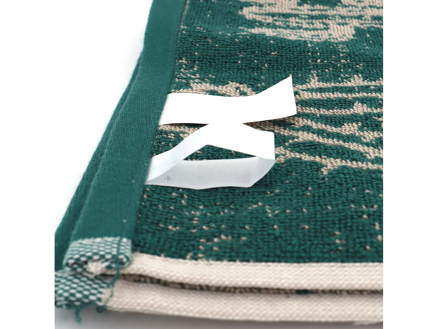 Lot de 2 torchons de cuisine éponge 50x50 cm coton CACTUS vert