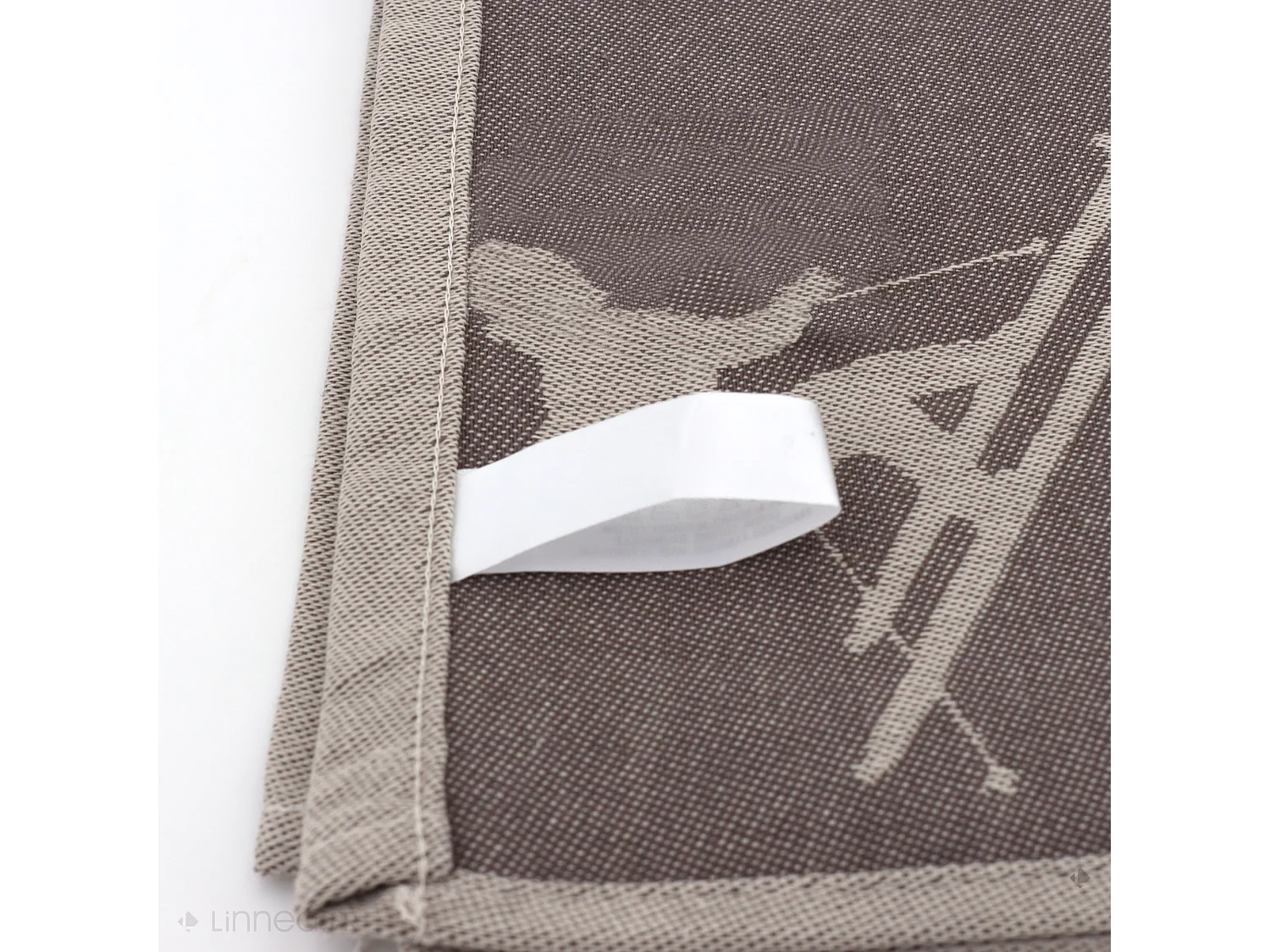 Lot de 2 torchons de cuisine toile 50x70 cm coton SKI marron