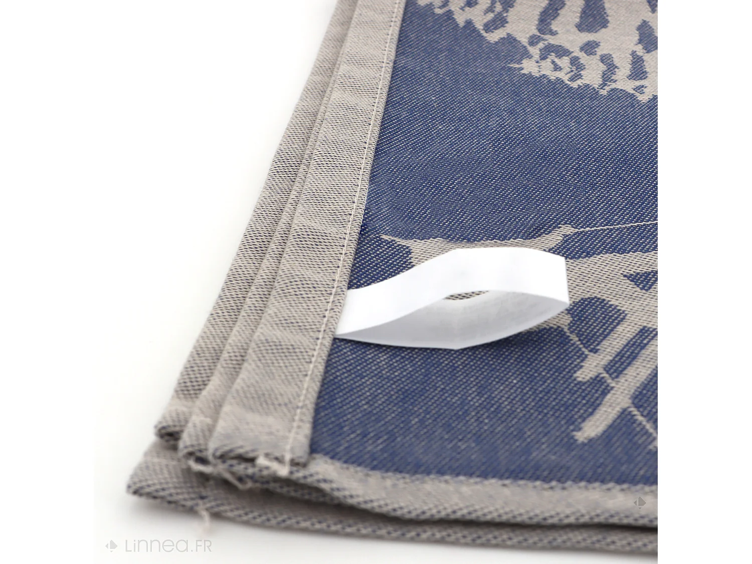 Lot de 2 torchons de cuisine toile 50x70 cm coton SKI bleu