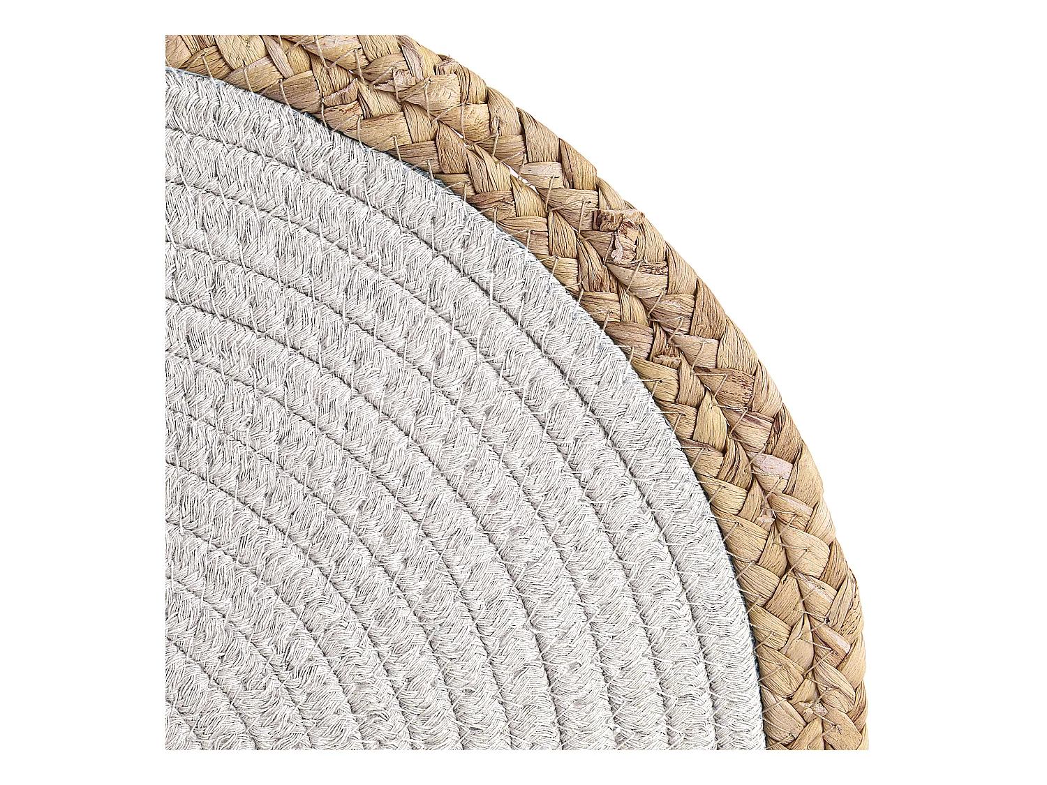 Lot de 2 sets de table rond 38 cm TRESSE Blanc