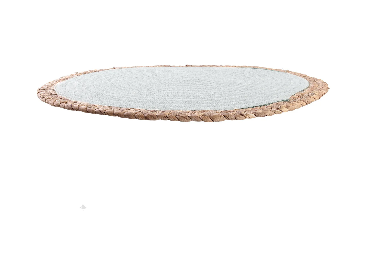 Lot de 2 sets de table rond 38 cm TRESSE Blanc