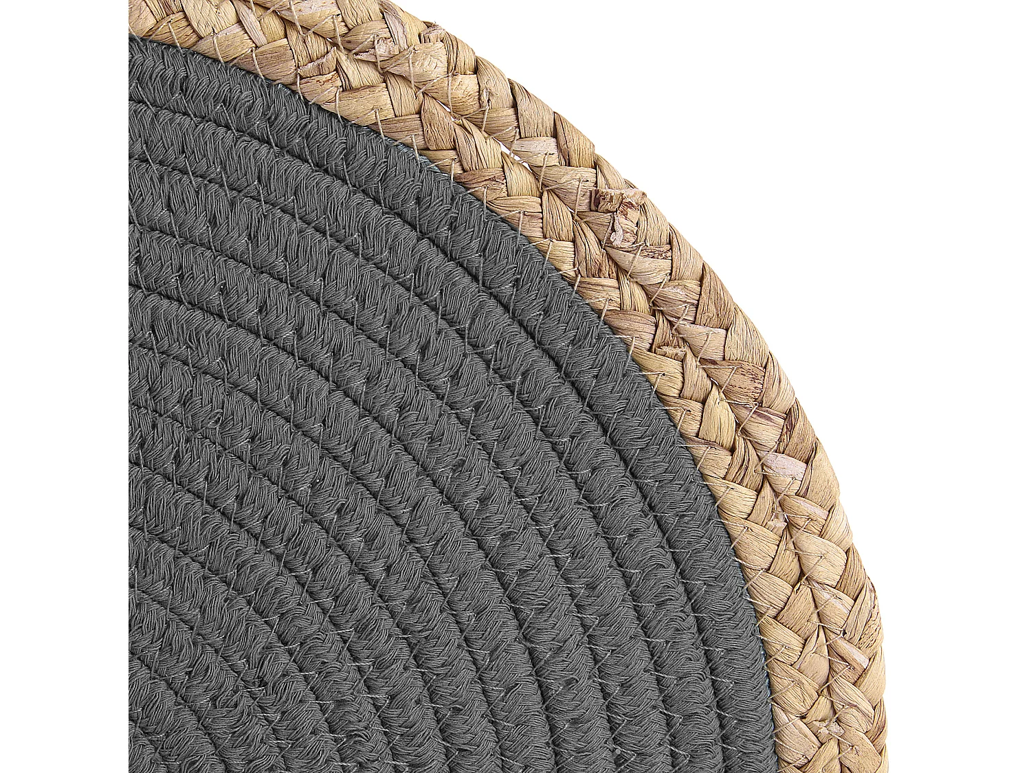 Lot de 2 sets de table rond 38 cm TRESSE Gris