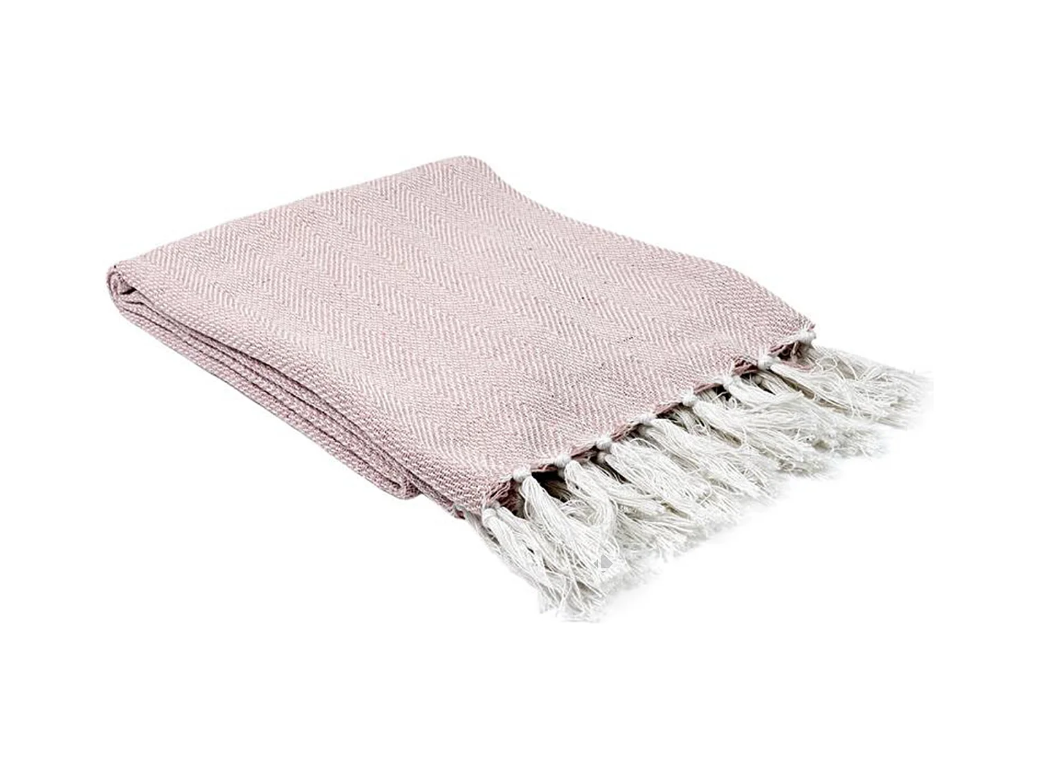 Jeté de canapé chevrons 120x150 cm ZIGZAG rose