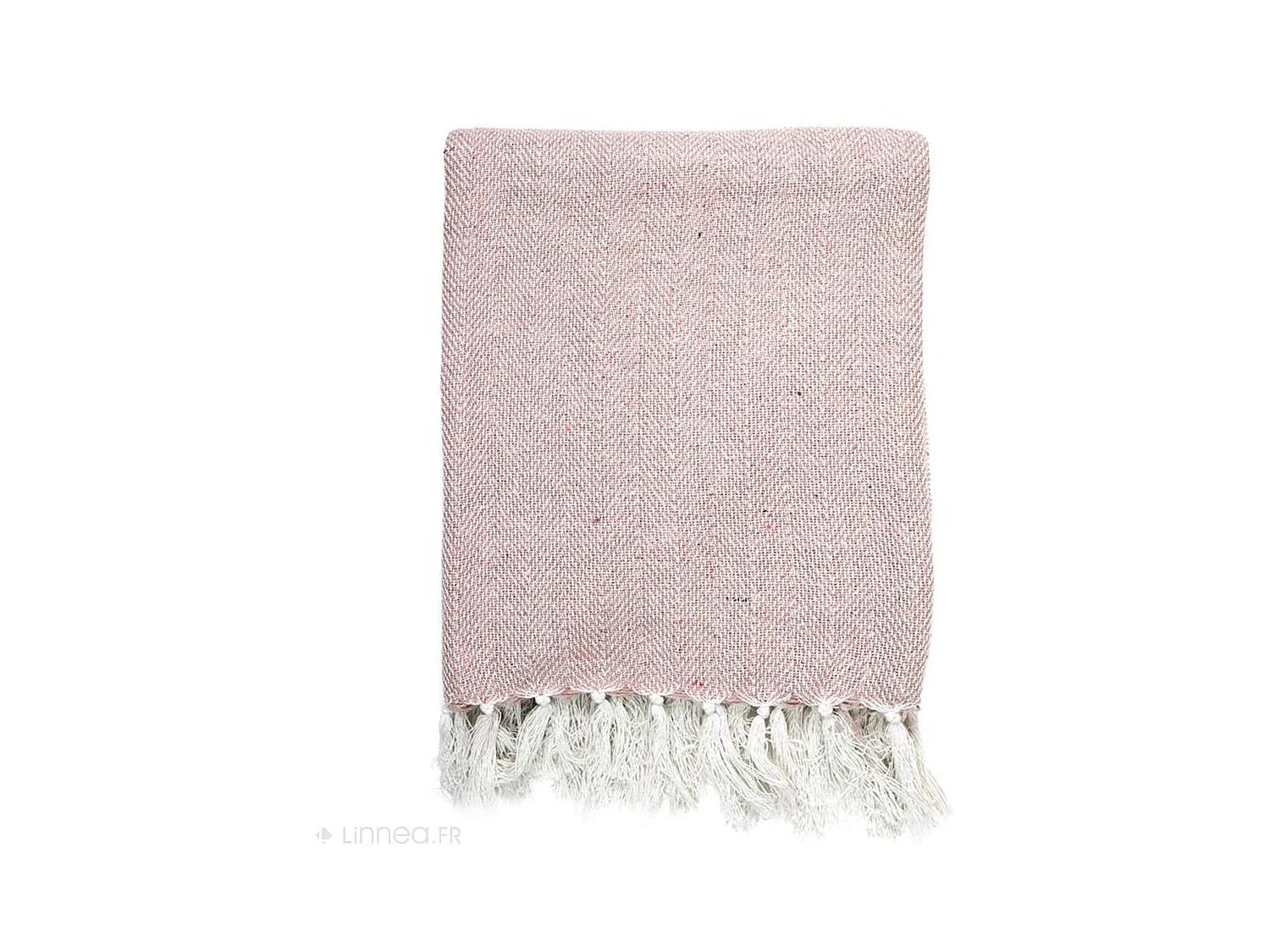 Jeté de canapé chevrons 120x150 cm ZIGZAG rose