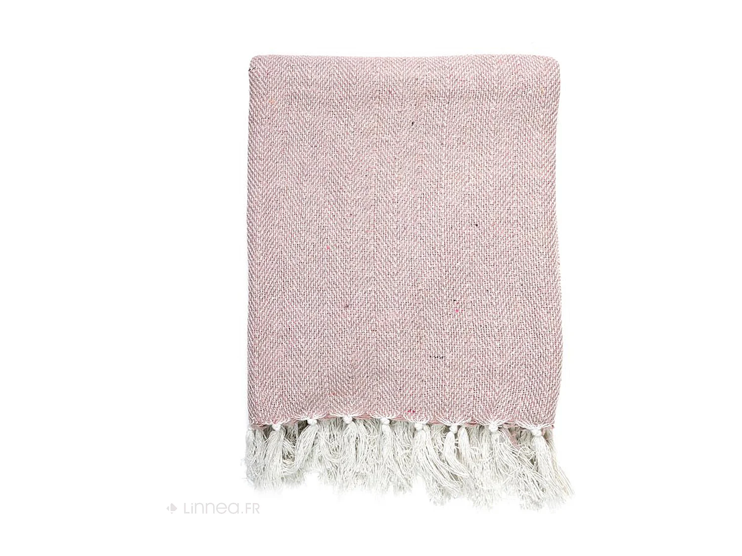 Jeté de canapé chevrons 120x150 cm ZIGZAG rose