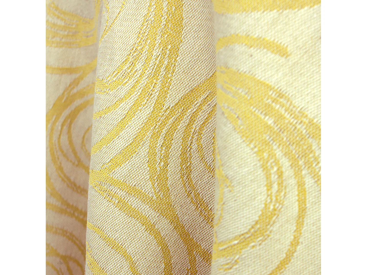 Nappe ovale 180x300 cm Jacquard coton SPIRALE jaune citron