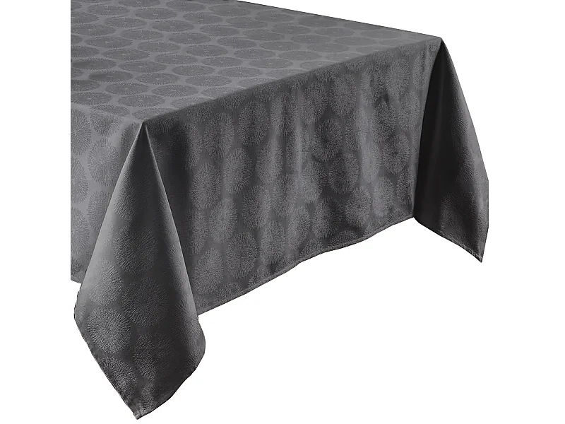 Nappe rectangle 150x250 cm HÉLIOS Anthracite coton + enduction acrylique