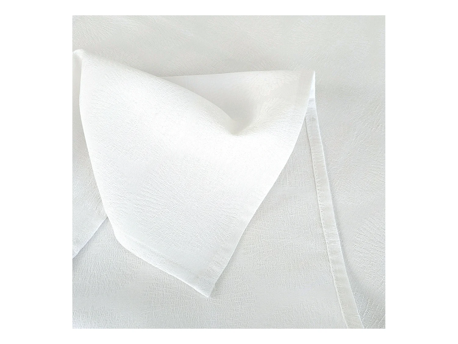 Nappe rectangle 150x350 cm HÉLIOS Blanc coton + enduction acrylique