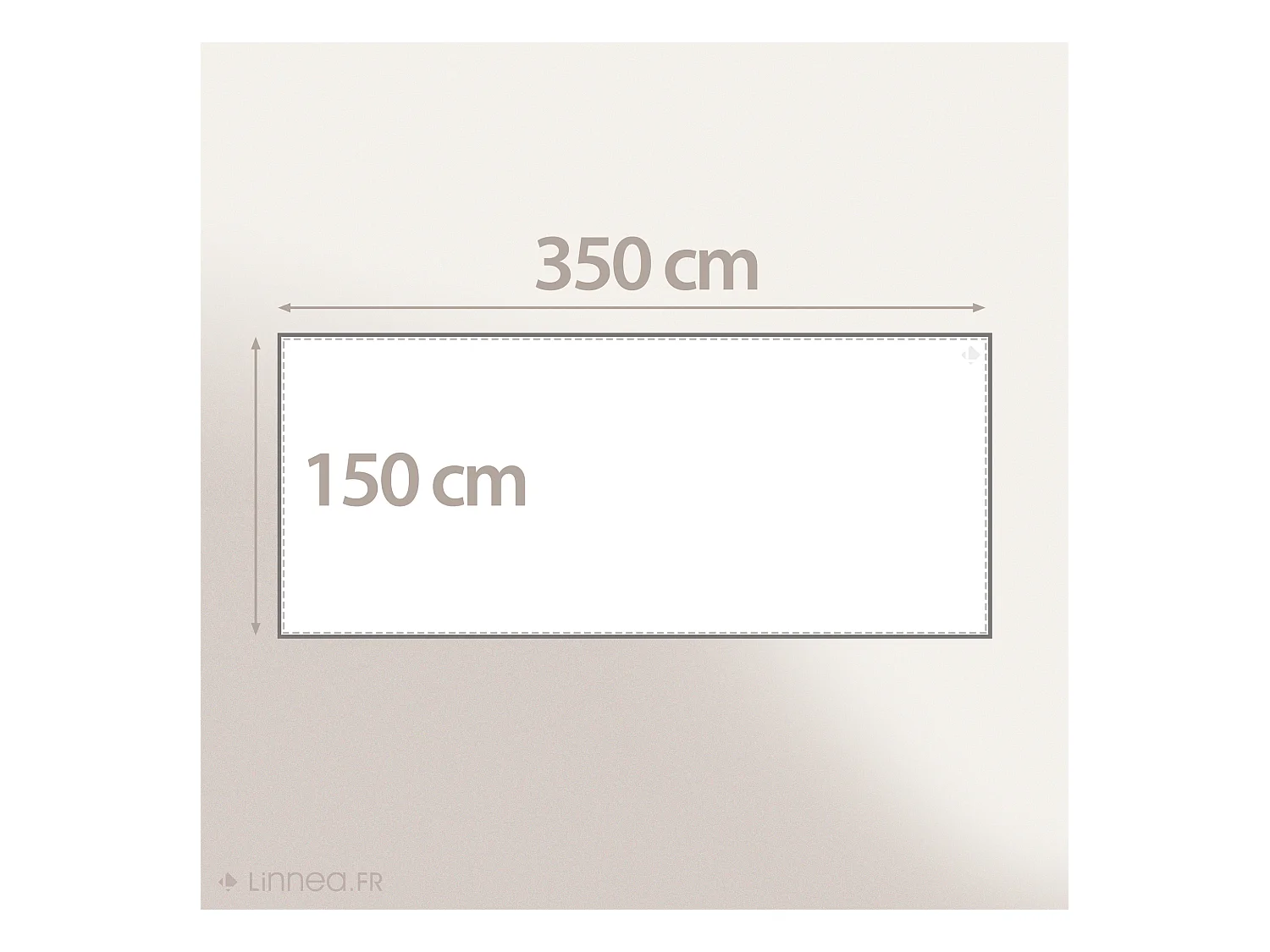 Nappe rectangle 150x350 cm HÉLIOS Blanc coton + enduction acrylique