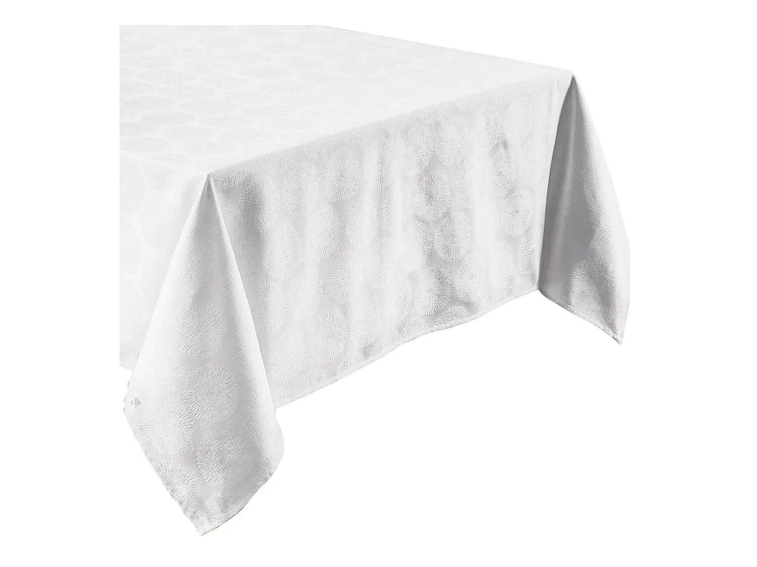Nappe rectangle 150x350 cm HÉLIOS Blanc coton + enduction acrylique