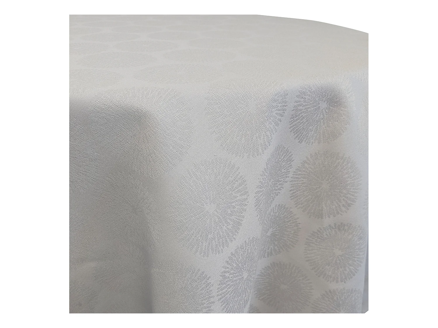 Nappe ovale 180x300 cm HÉLIOS Perle coton + enduction acrylique