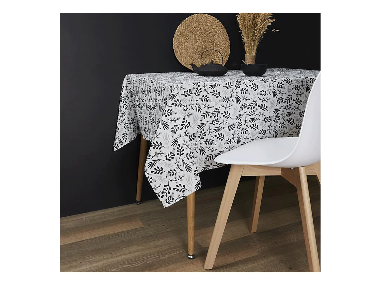 Nappe rectangle 140x240 cm CAMPO noir