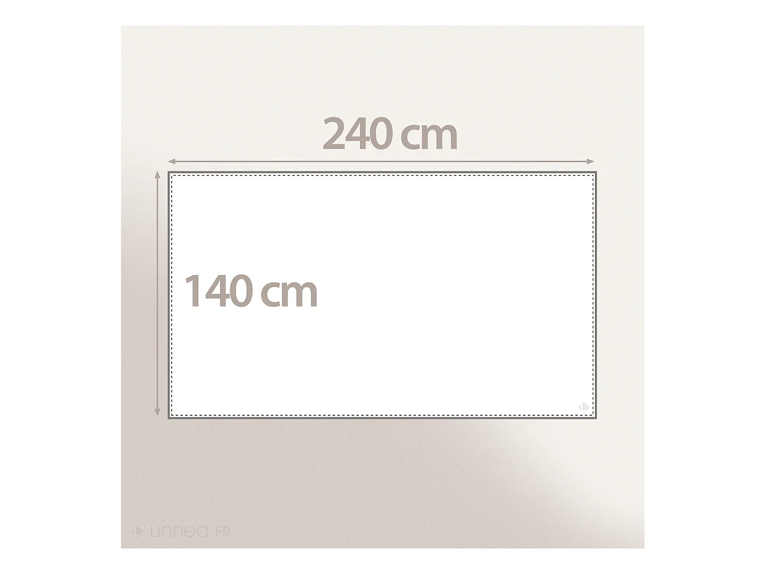 Nappe rectangle 140x240 cm CAMPO noir