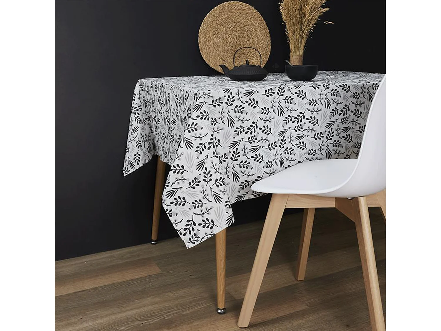 Nappe rectangle 140x240 cm CAMPO noir