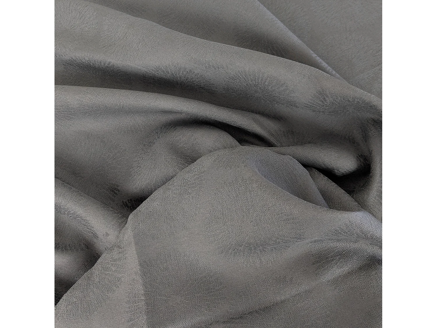 Nappe ronde 180 cm HÉLIOS Anthracite Jacquard coton