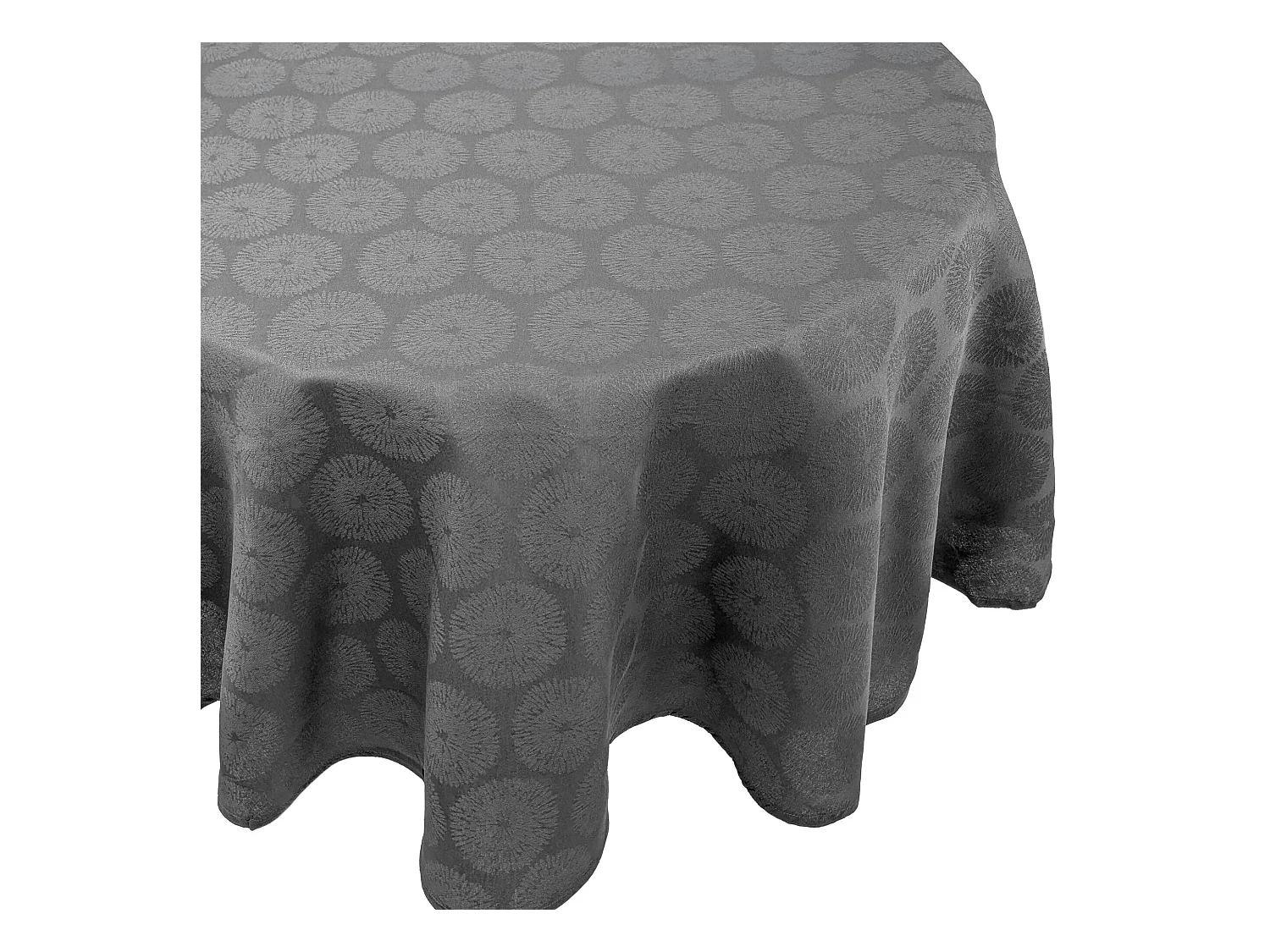 Nappe ovale 180x240 cm HÉLIOS Anthracite coton + enduction acrylique