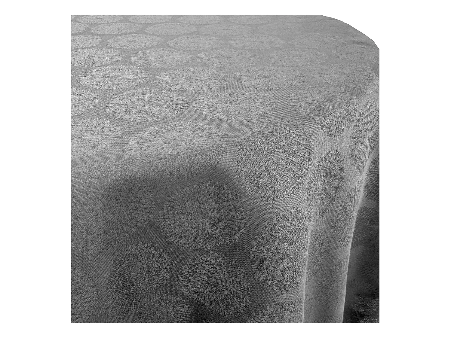 Nappe ovale 180x240 cm HÉLIOS Anthracite coton + enduction acrylique