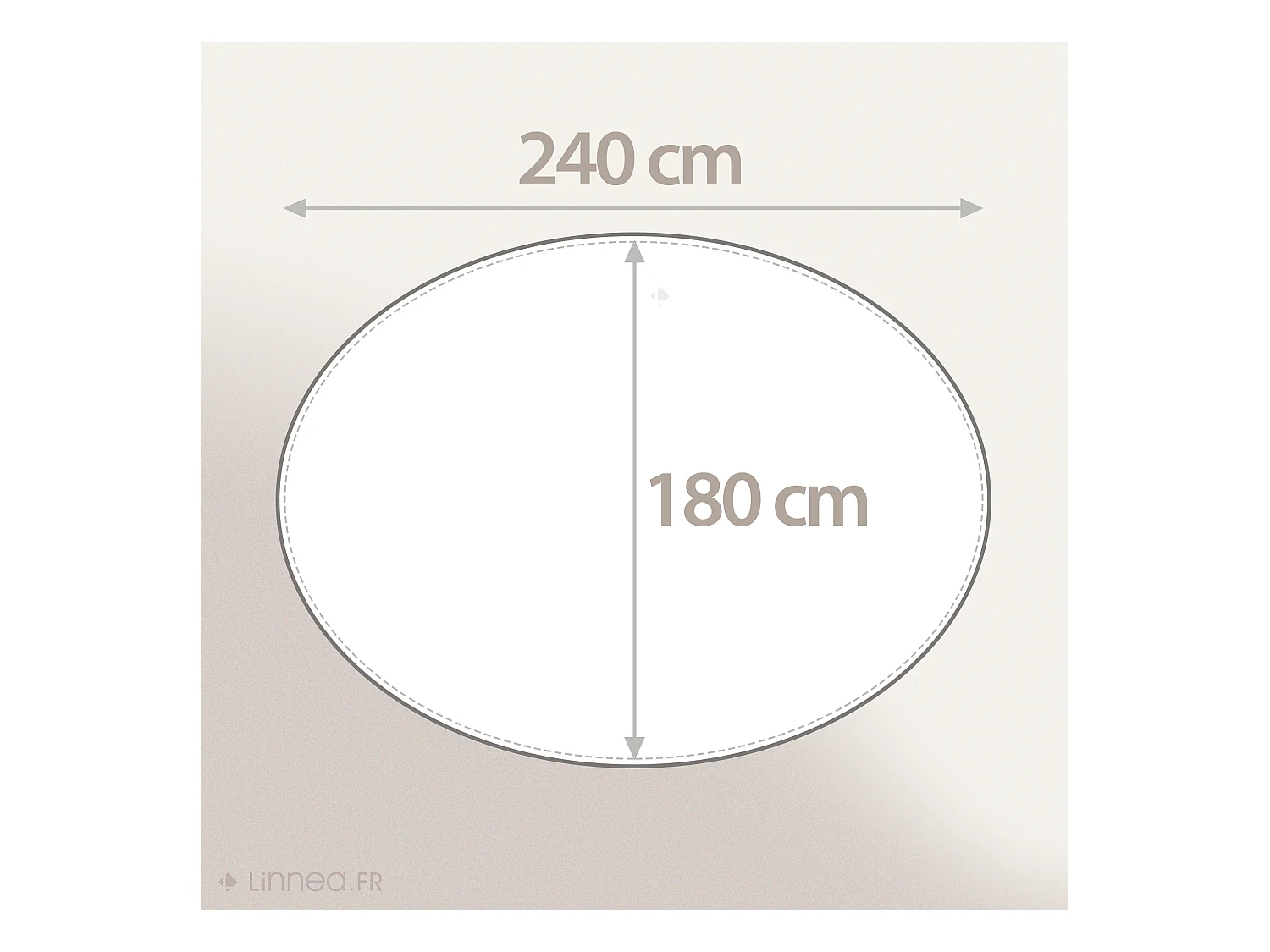 Nappe ovale 180x240 cm HÉLIOS Anthracite coton + enduction acrylique