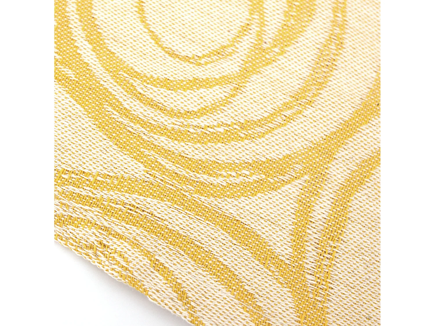 Nappe ovale 180x240 cm Jacquard coton SPIRALE jaune citron
