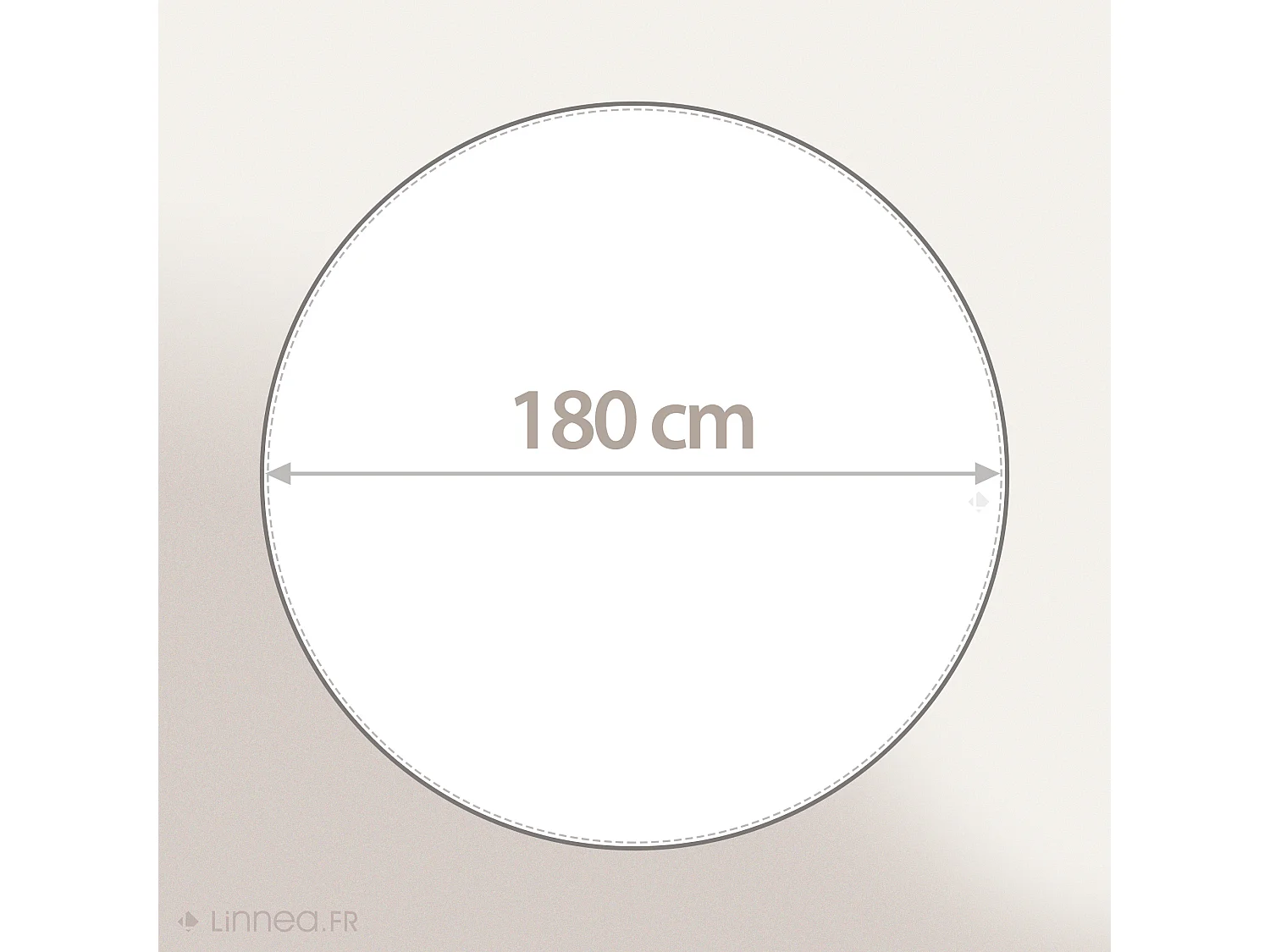 Nappe ronde 180 cm HÉLIOS Perle Jacquard coton