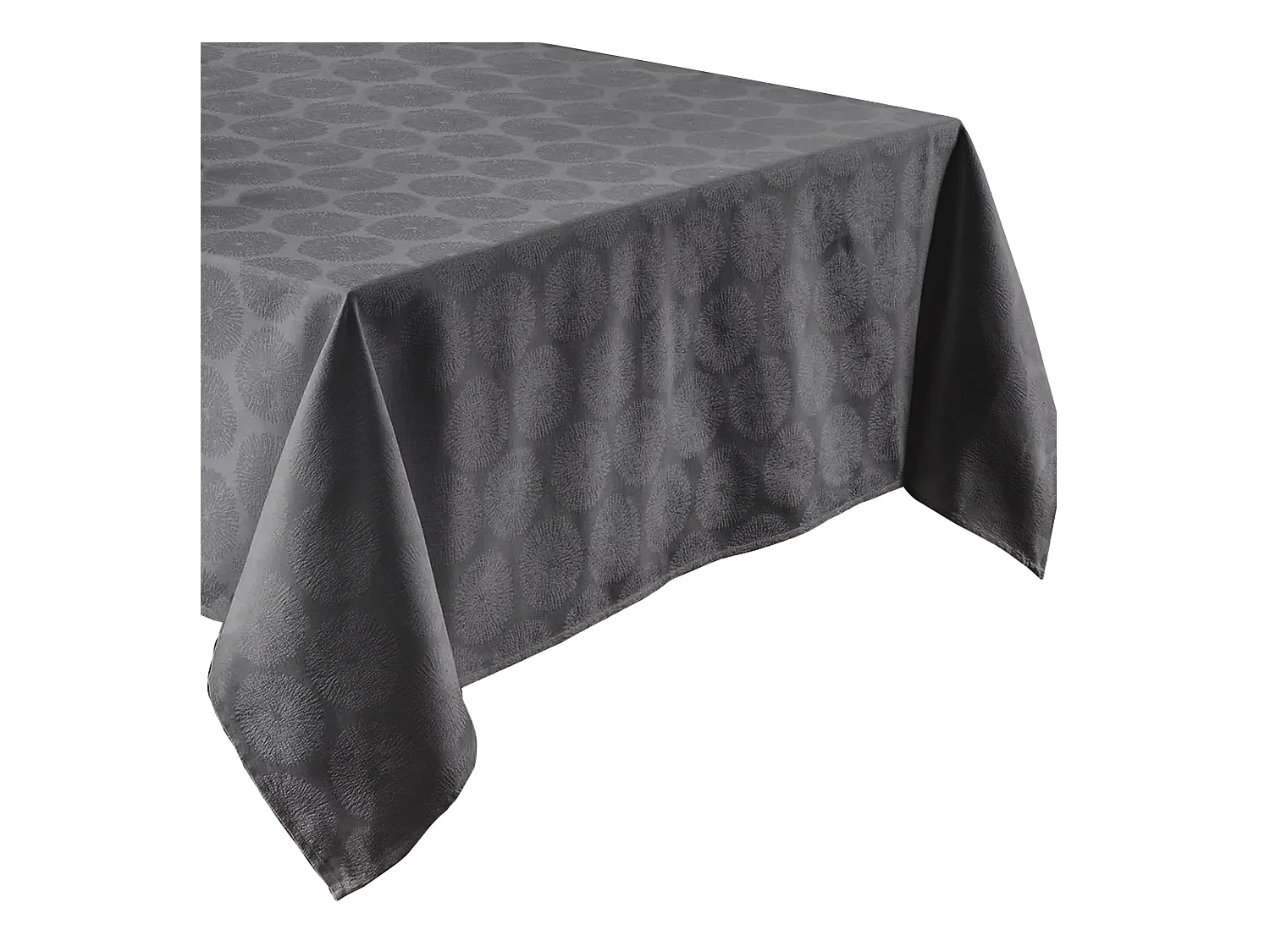 Nappe rectangle 150x350 cm HÉLIOS Anthracite coton + enduction acrylique