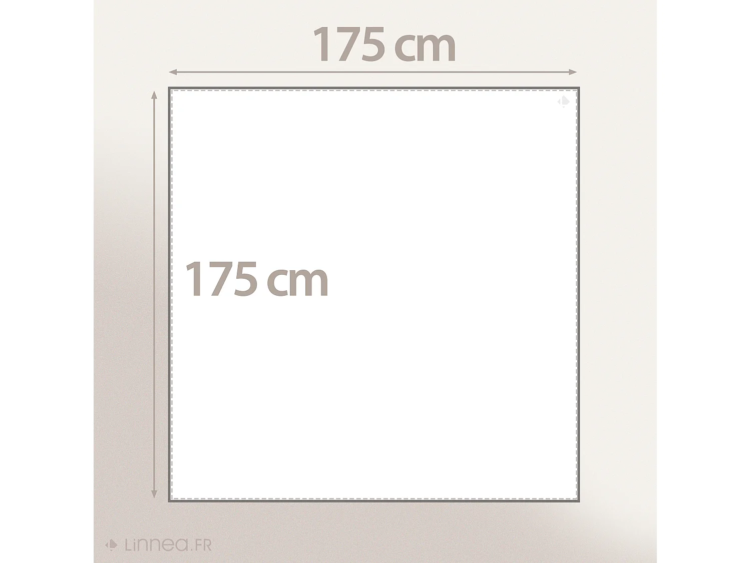 Nappe carrée 175x175 cm HÉLIOS Blanc coton + enduction acrylique