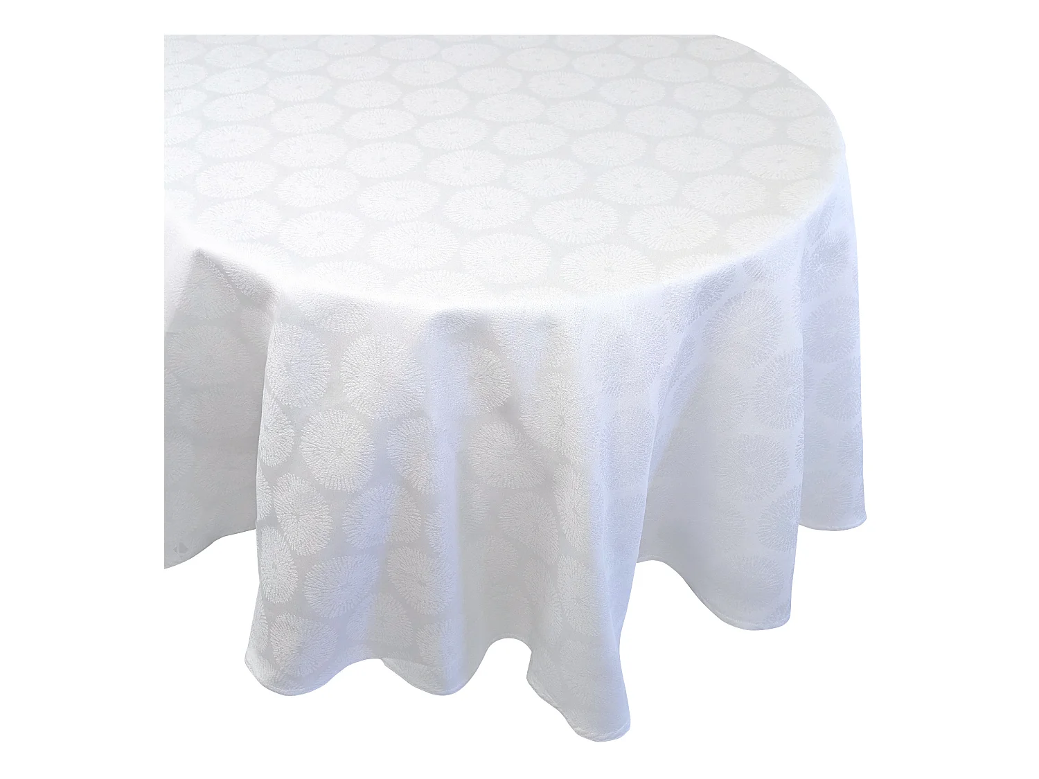 Nappe ovale 180x300 cm HÉLIOS Blanc coton + enduction acrylique