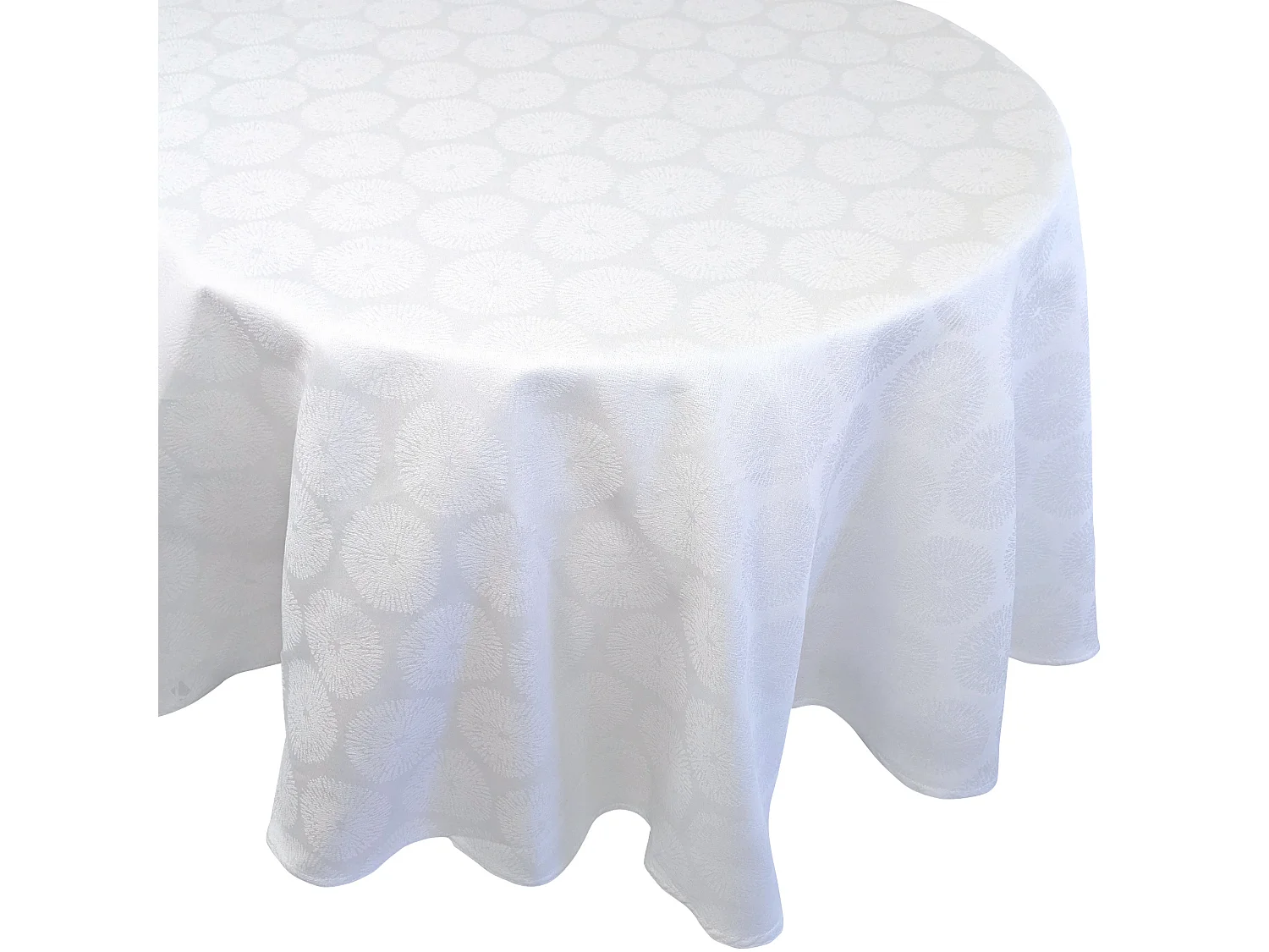 Nappe ovale 180x300 cm HÉLIOS Blanc coton + enduction acrylique