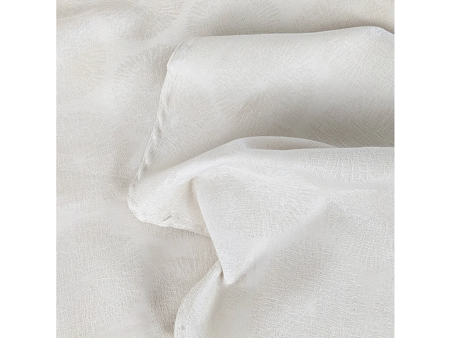 Nappe ronde 180 cm HÉLIOS Ecru Jacquard coton