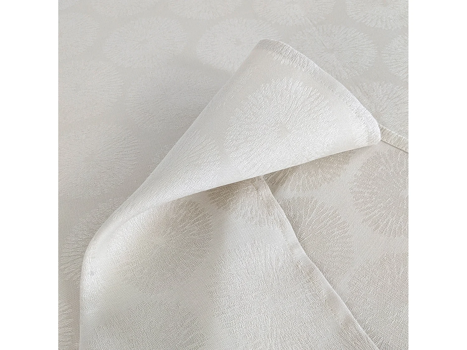 Nappe ovale 180x240 cm HÉLIOS Ecru coton + enduction acrylique