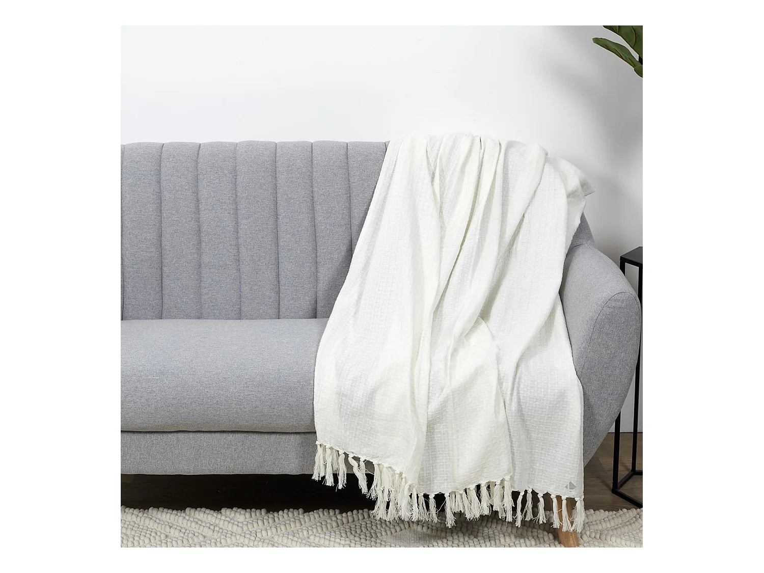 Jeté de canapé 130x160 cm SOFIA Ivoire