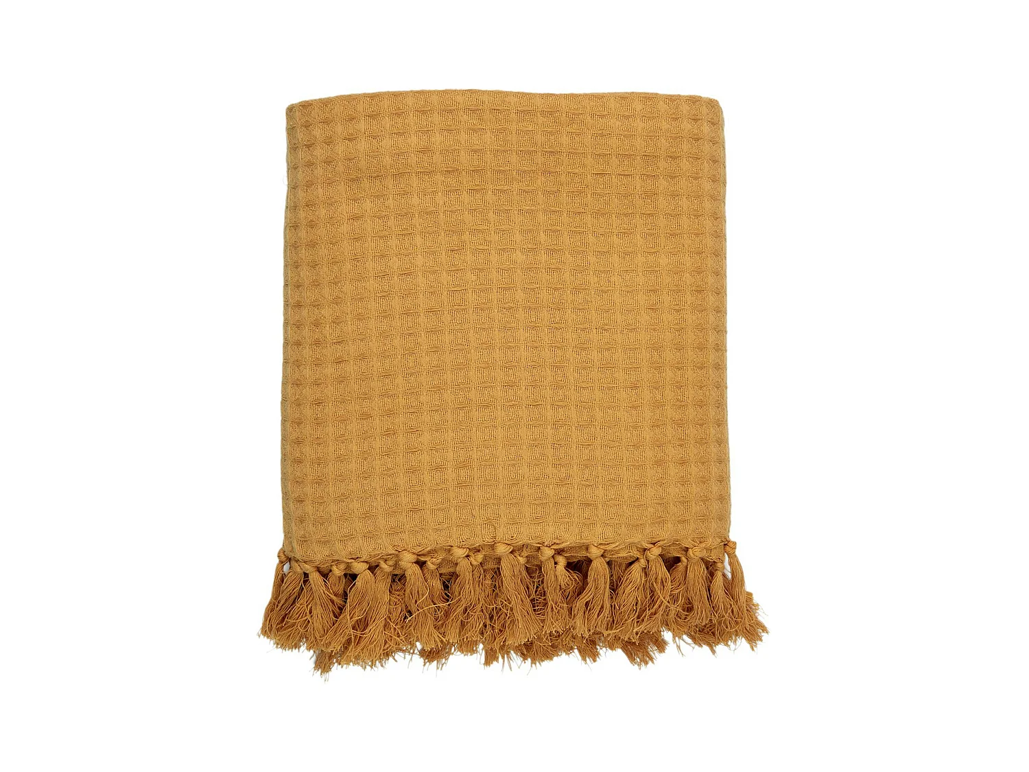 Jeté de canapé 170x250 cm SOFIA Jaune Ocre