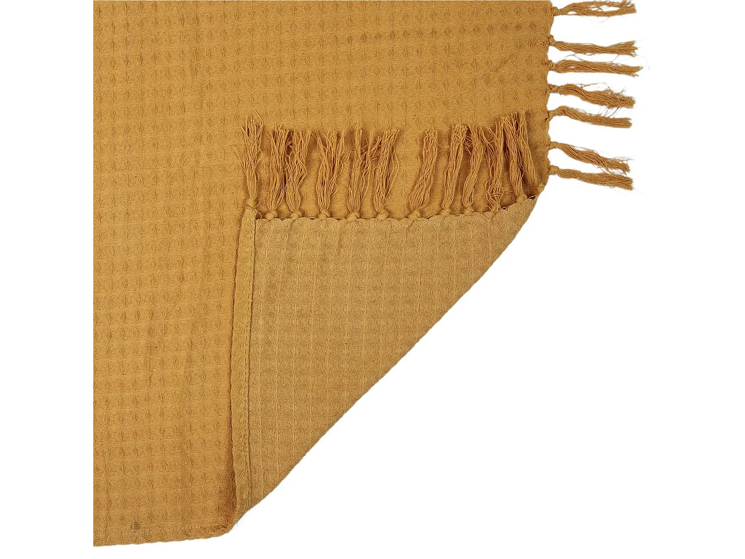 Jeté de canapé 170x250 cm SOFIA Jaune Ocre