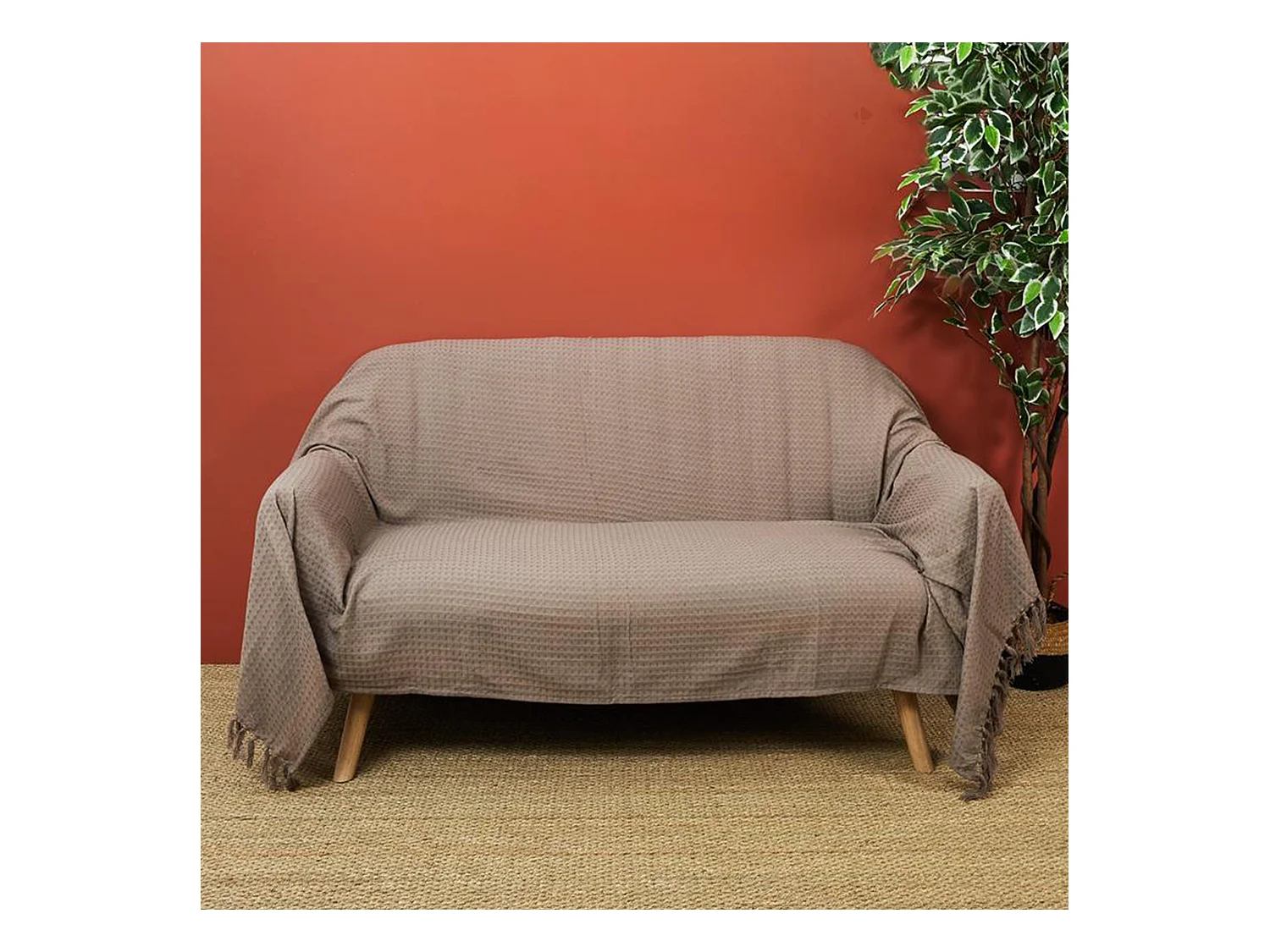 Jeté de canapé 170x250 cm SOFIA marron