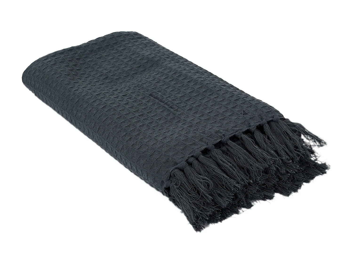 Jeté de canapé 130x160 cm SOFIA Gris Anthracite