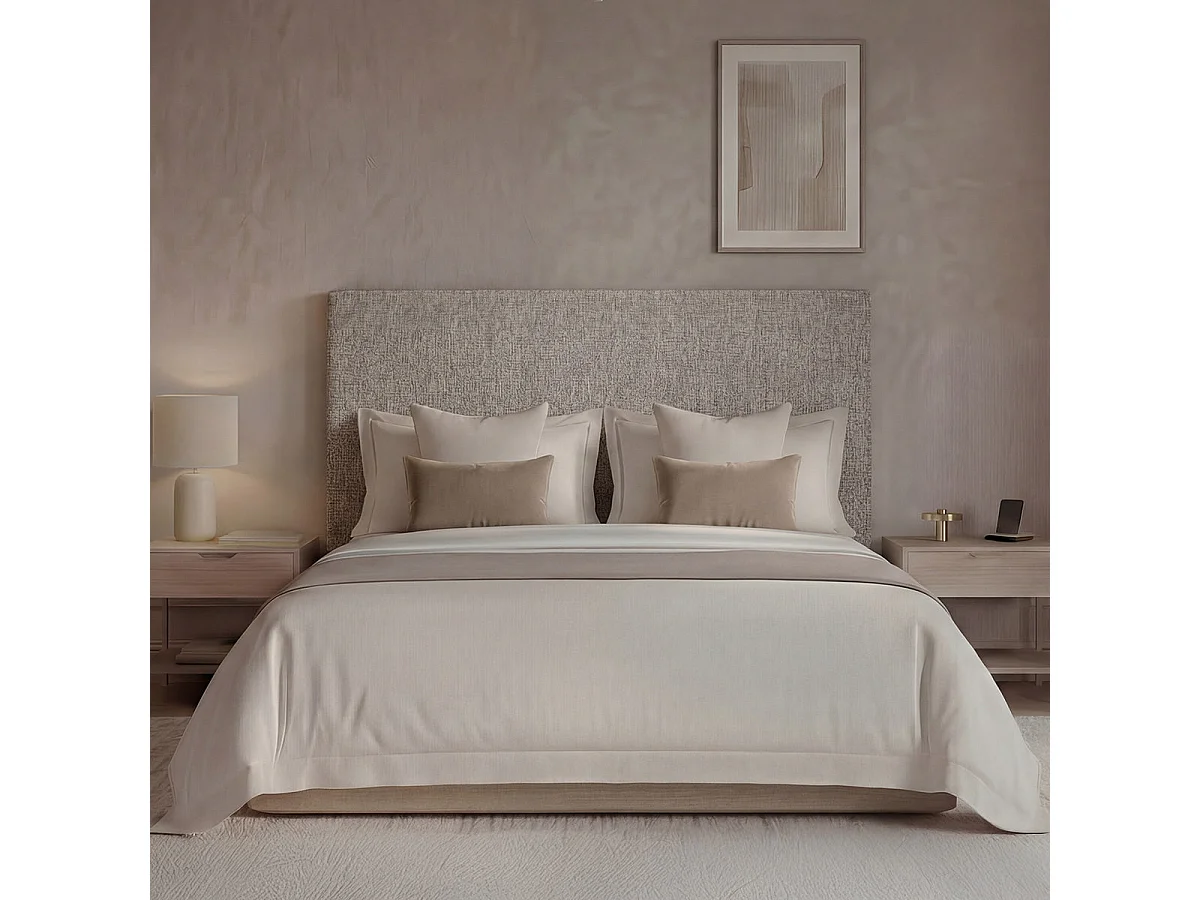 Tête de lit Tissu SISAL - Pierre - 90x120 cm