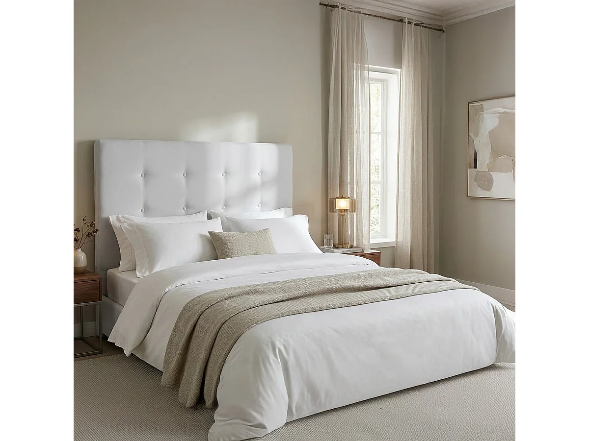Tête de lit Capitonnée Tissu SISAL - Noir - 160x120 cm
