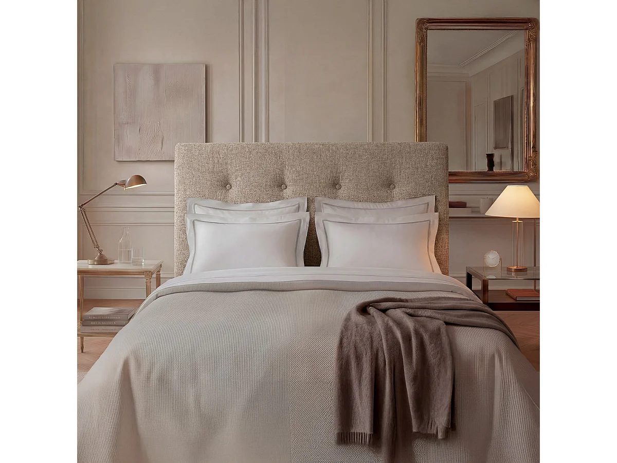 Tête de lit Capitonnée Tissu SISAL - Noir - 160x120 cm